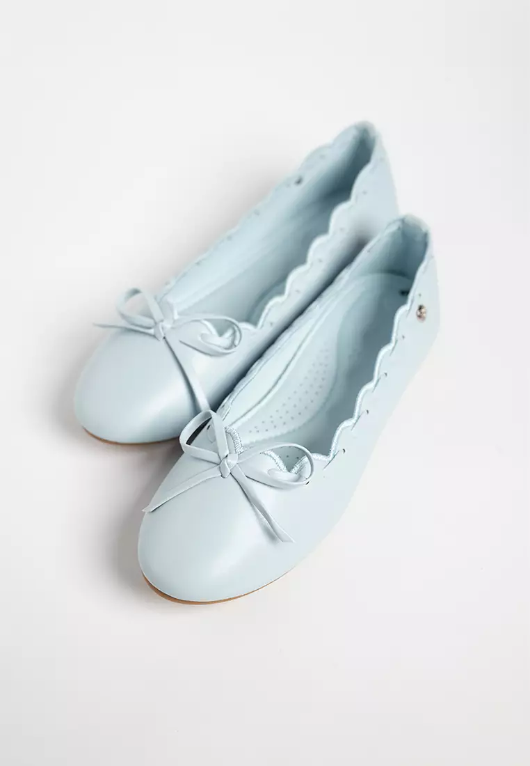 Hannah Scallop Ribbon Flats