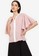 ZALORA WORK pink Butterfly Sleeves Contrast Panel Blouse AB637AA9CD00B9GS_1