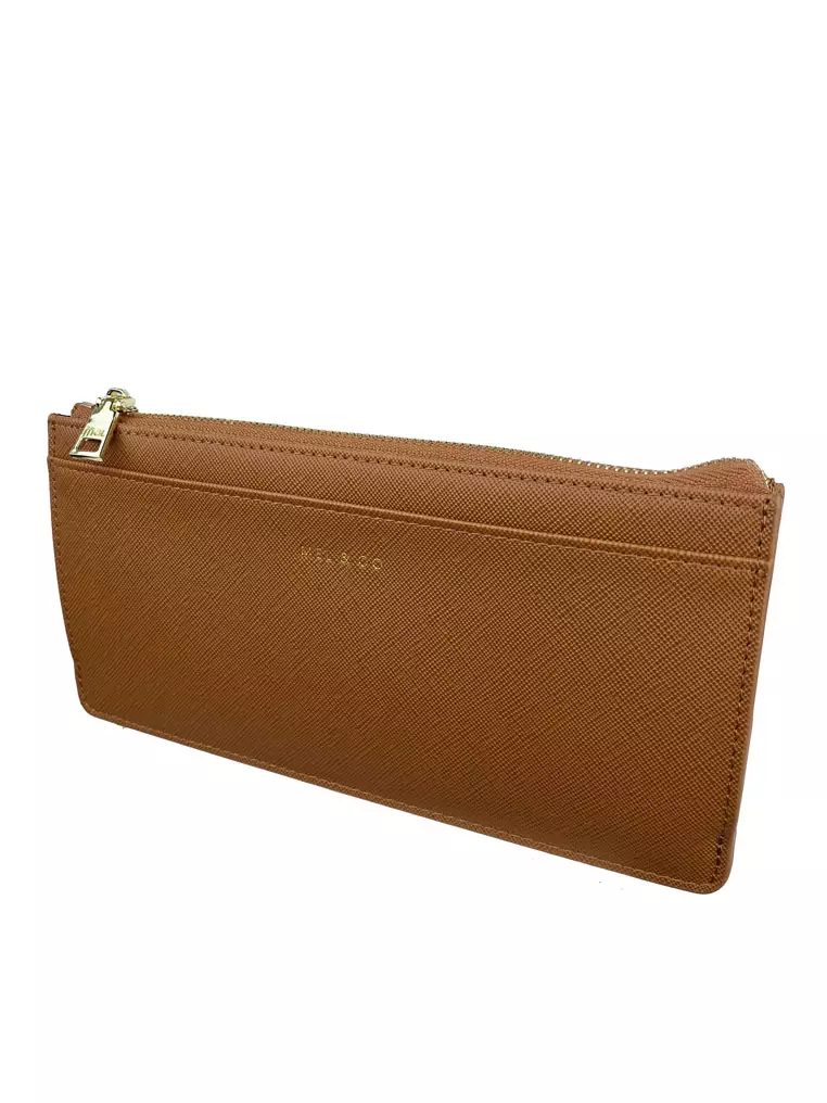 Matte saffiano leather hotsell coin pouch wallet