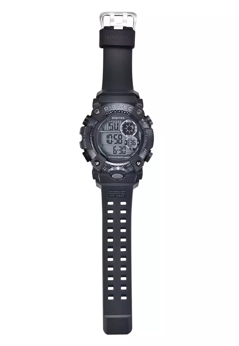 Digitec Jam Tangan Pria - Black Grey - Rubber Strap - DG-5118T-BKGY-4W