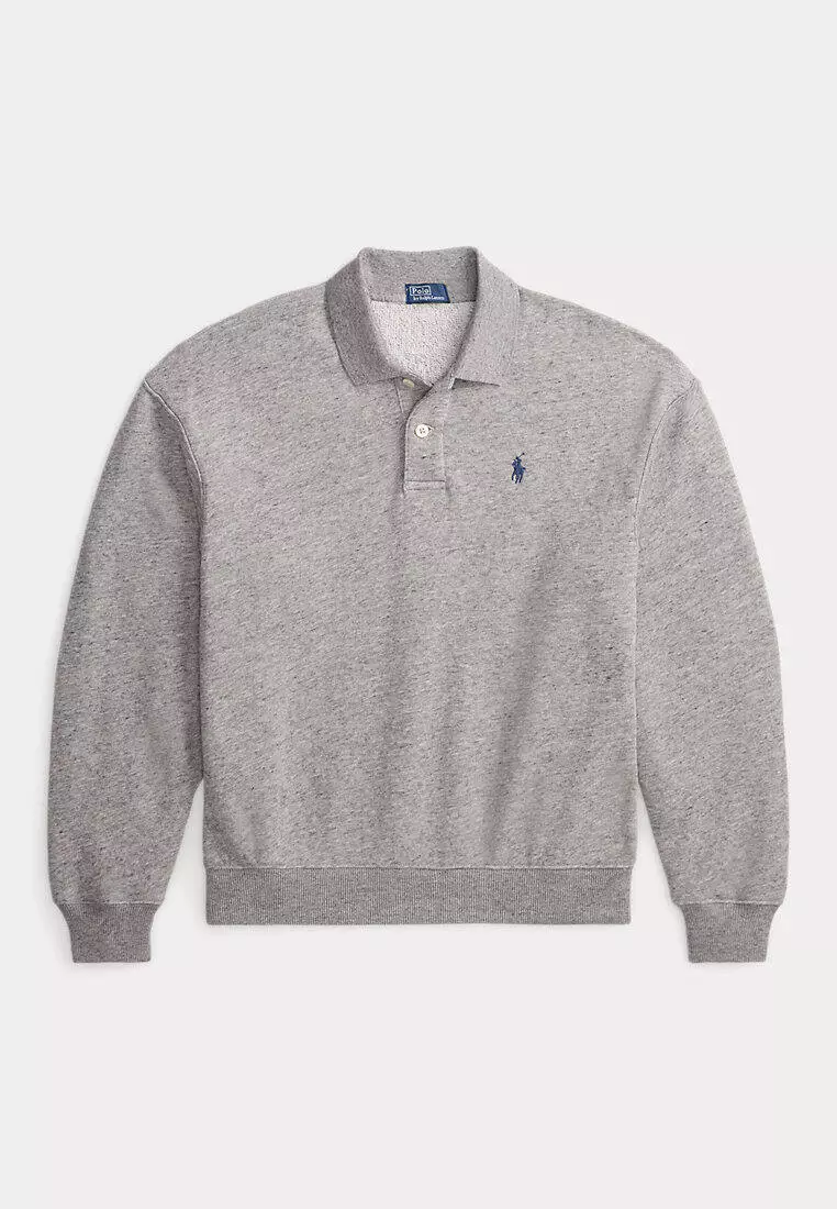Lightweight Fleece Long-Sleeve Polo
