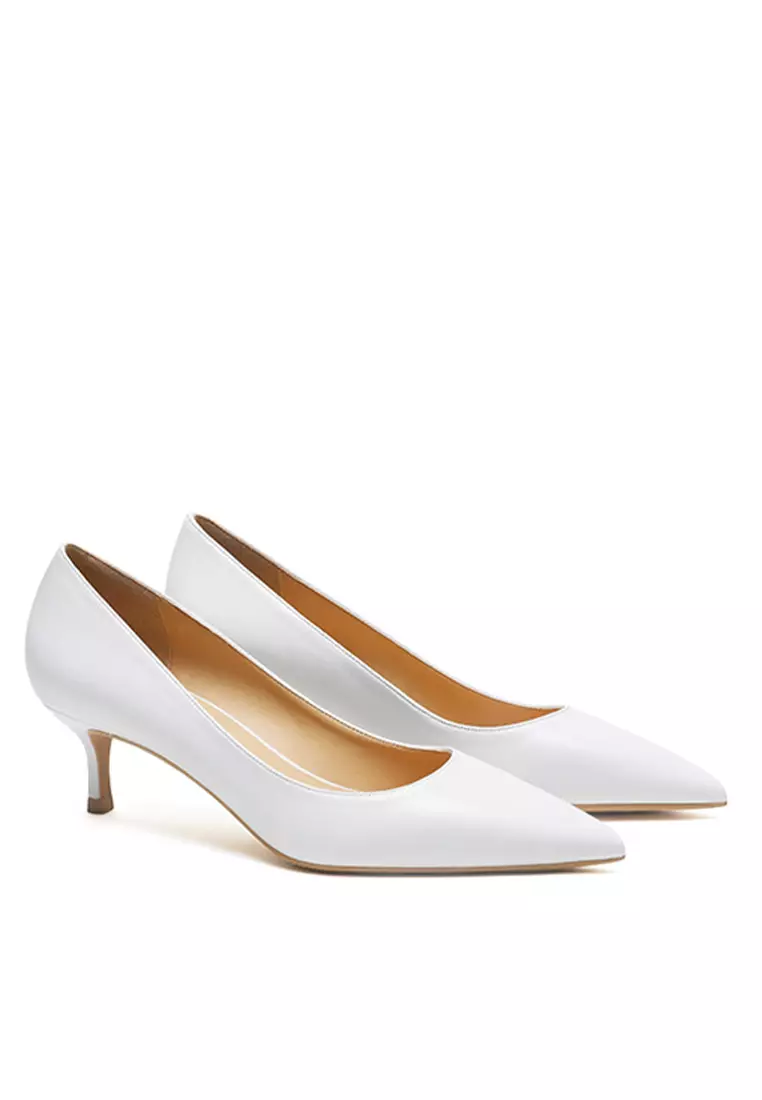 5CM Uniform Pointed Mid Heel Shoes HZL151