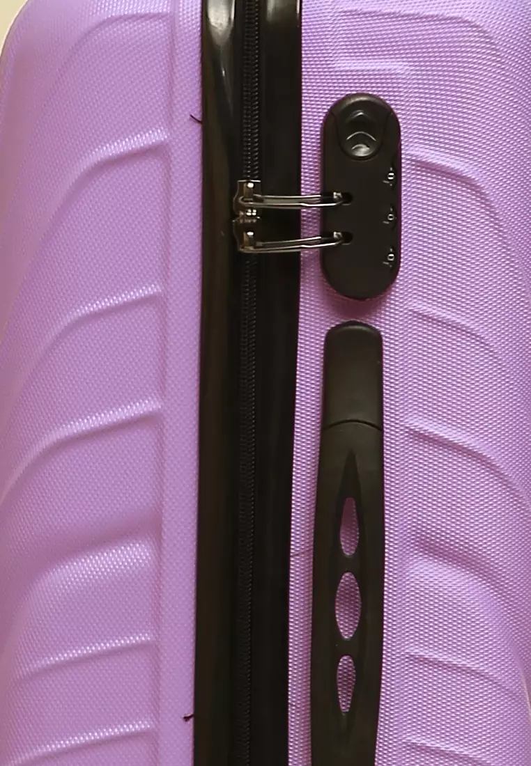Carlton Tas Koper Unisex Size 20 Inch Travel Luggage Large Compartment Material Fiber ABS ORIGINAL - Purple