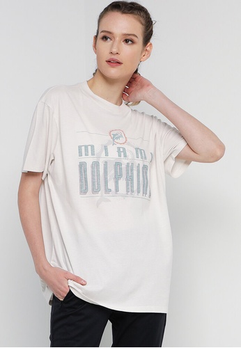 Abercrombie u0026 Fitch Oversized Boyfriend Miami Dolphins Graphic Tee | ZALORA  Malaysia