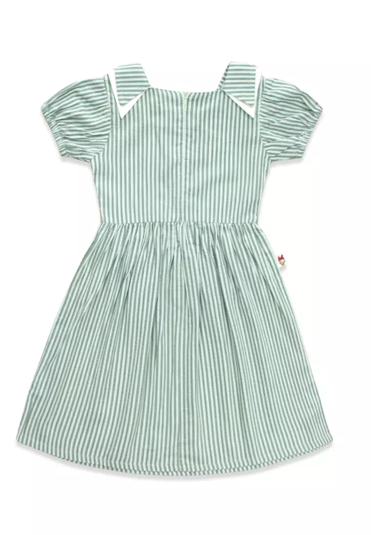 Mini dress/ Dress pendek anak Green/ Daisy Merry&Bright