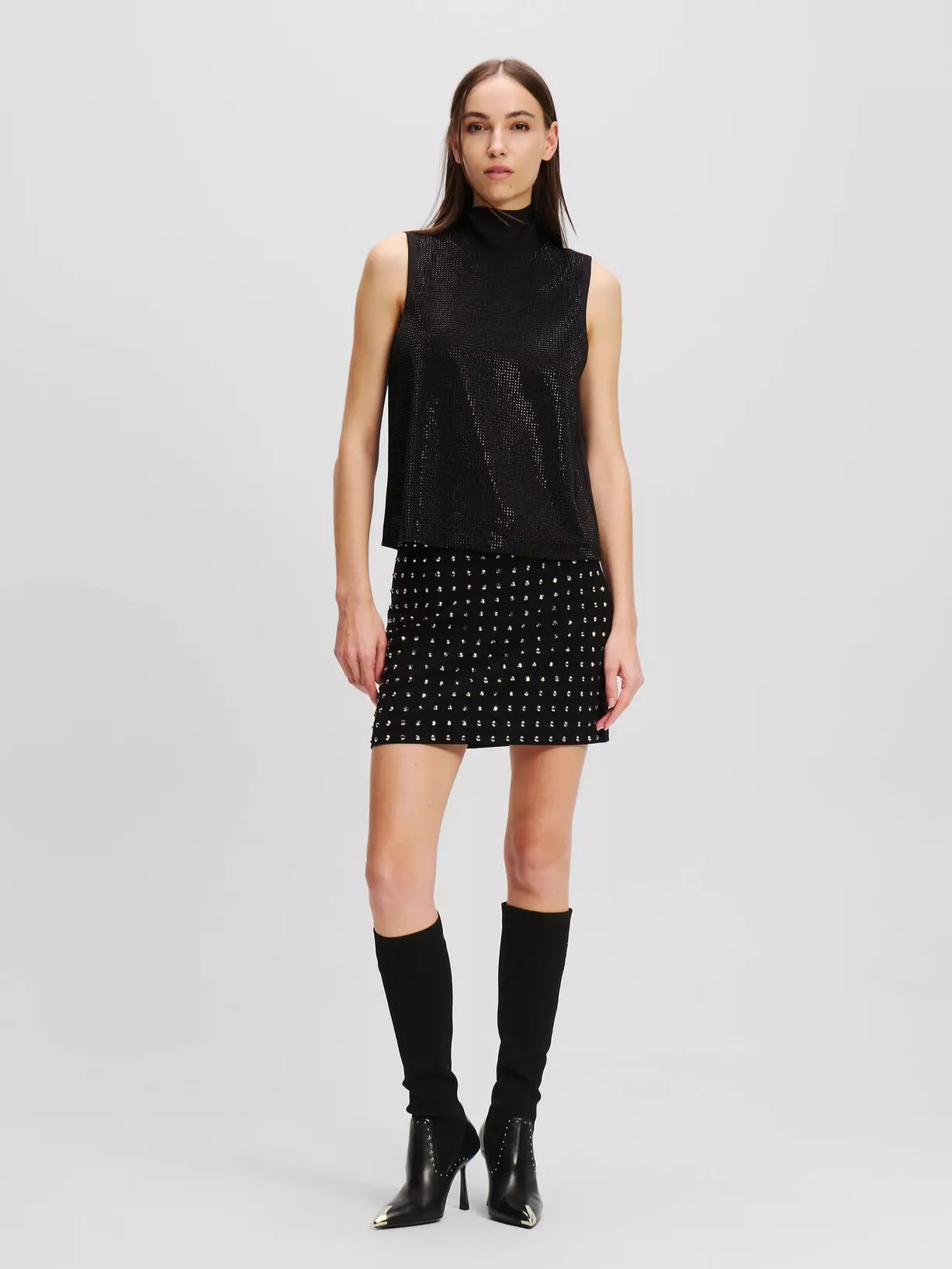 Rhinestone Mini Skirt