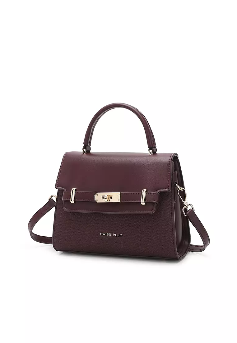 Women's Top Handle Bag / Sling Bag / Crossbody Bag / Shoulder Bag (Tas Tangan Wanita / Tas Selempang Wanita / Tas Bahu Wanita) - Merah