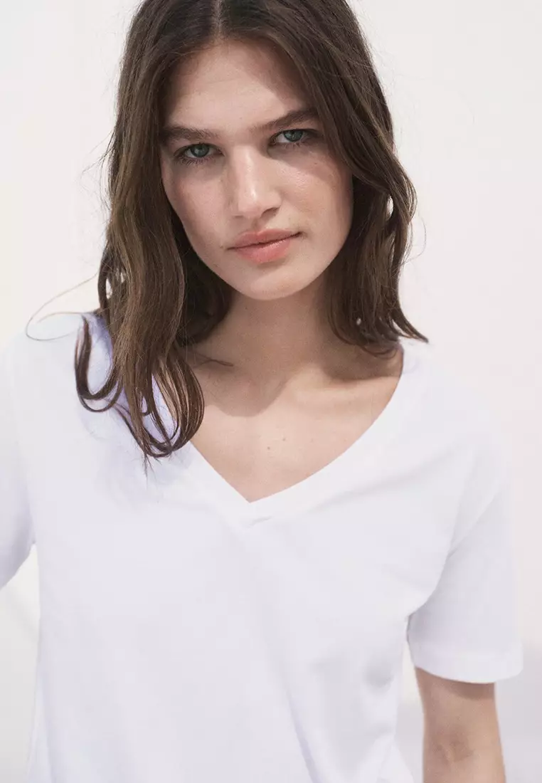 V-Neck Cotton T-Shirt