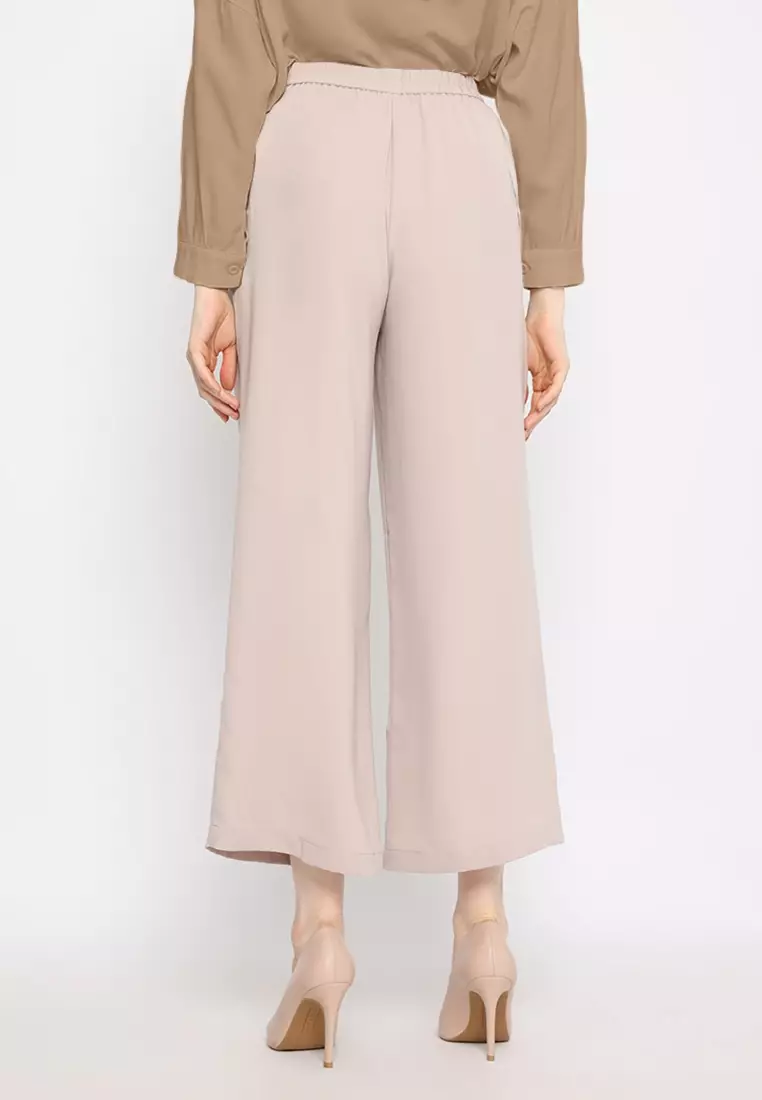 Casual long kulot in Cream By Brilliant Girl Warna CREAM