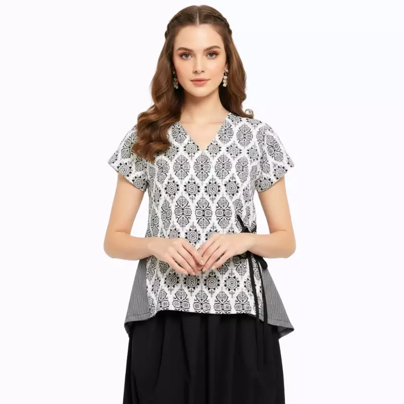 Blouse Batik Wanita - Atasan Batik - Bhatara Batik Heni - Baju Batik Modern Lengan Pendek