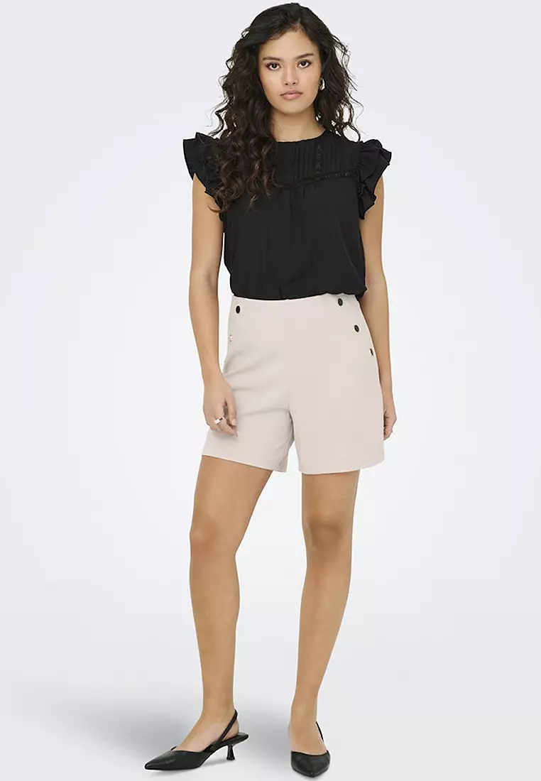 Sleeveless Woven Lace Top