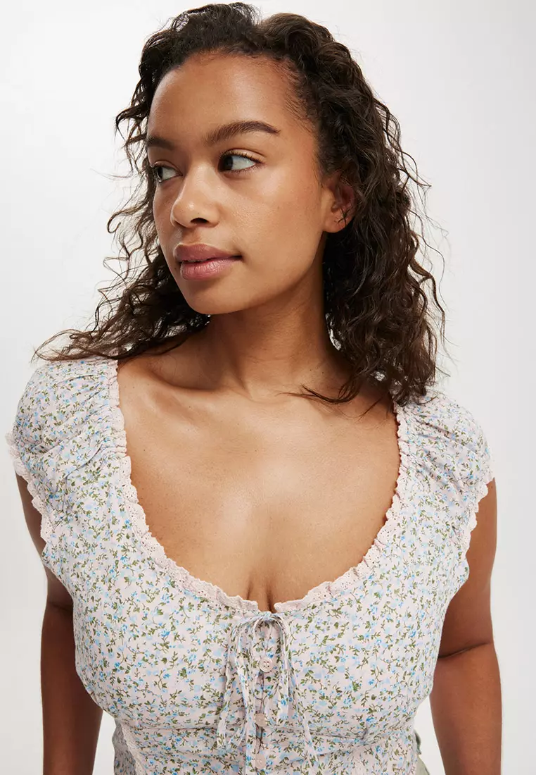 Kara Cap Sleeves Top