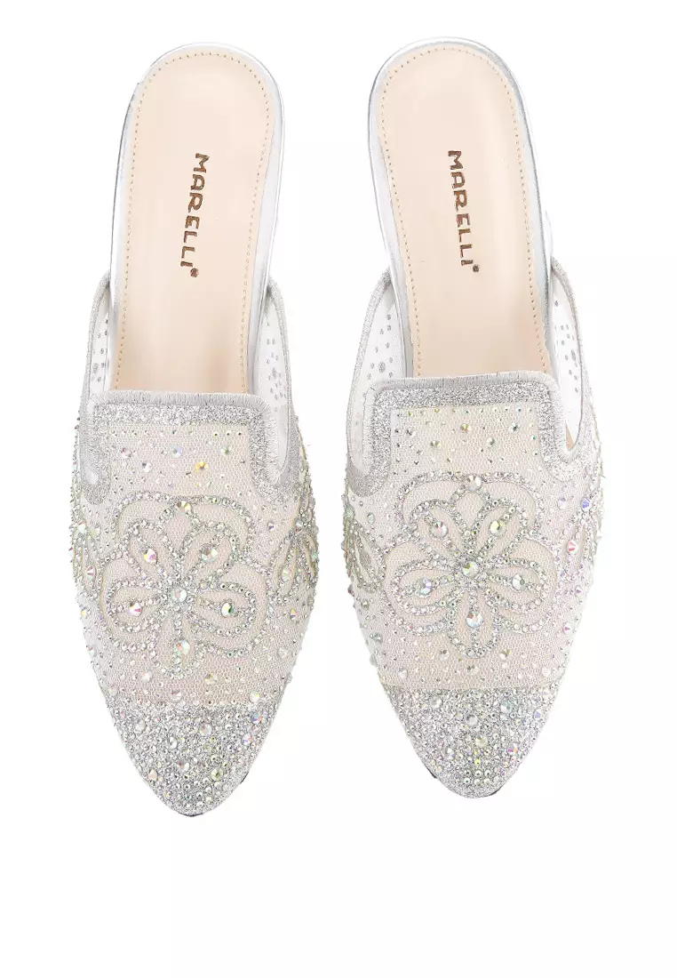 Lotuna Sandal Slop Wanita pesta