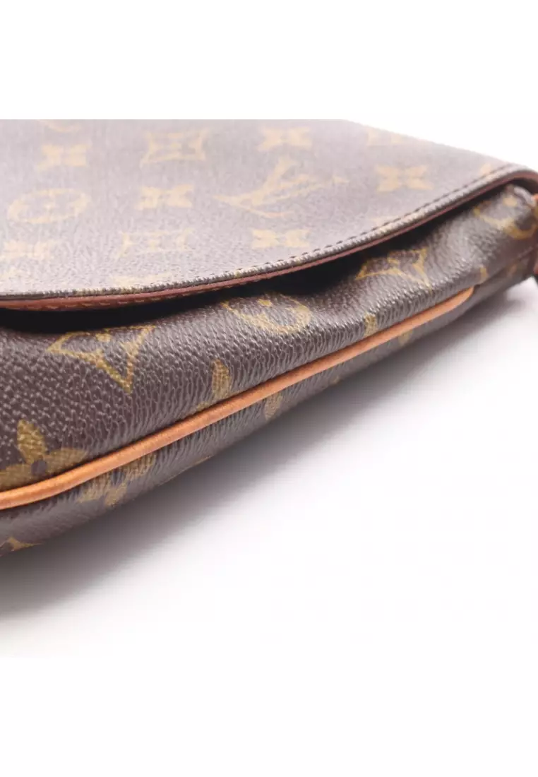 Pre-Loved Louis Vuitton musette tango short strap monogram Shoulder bag PVC leather Brown