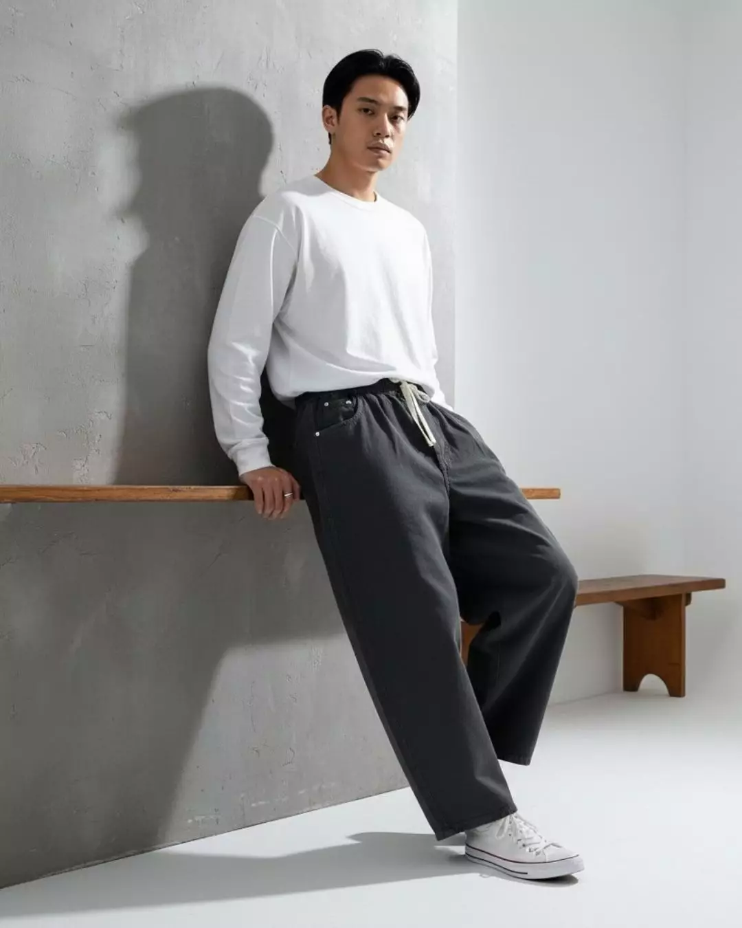 Celana Panjang Jeans Pria - Leon Relaxed Barrel Pants