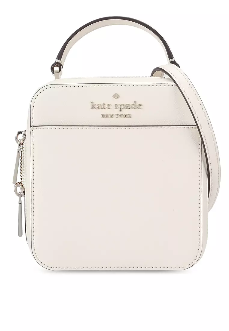 kate spade new york Smile Croc Embossed Leather Small Crescent Shoulder Bag