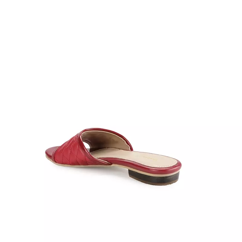 Loly Sandal wanita Flat Slip On - Red