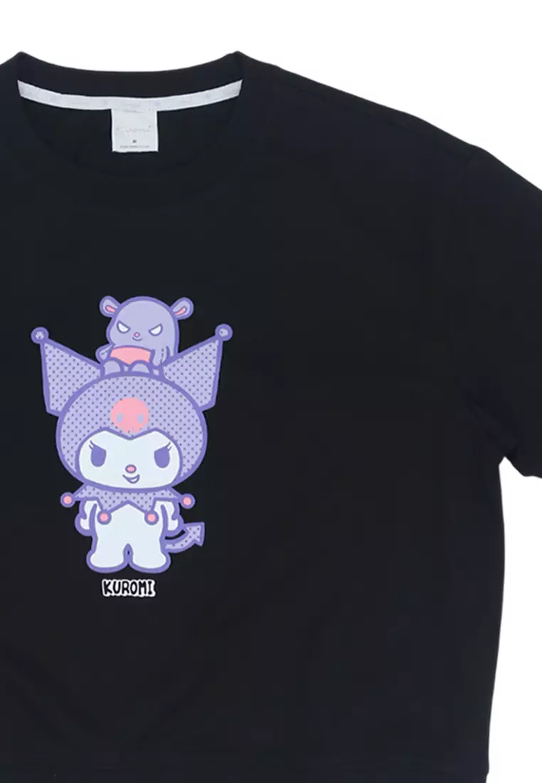 Ladies Licensed Graphic T-Shirt with Hemband "Kuromi Bear"