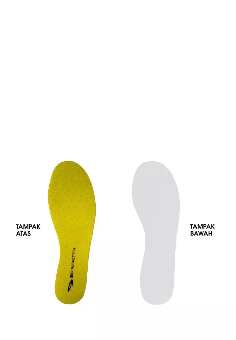 910Nineten HAZE FLOW sepatu lari - HITAM/TEAL/KUNING