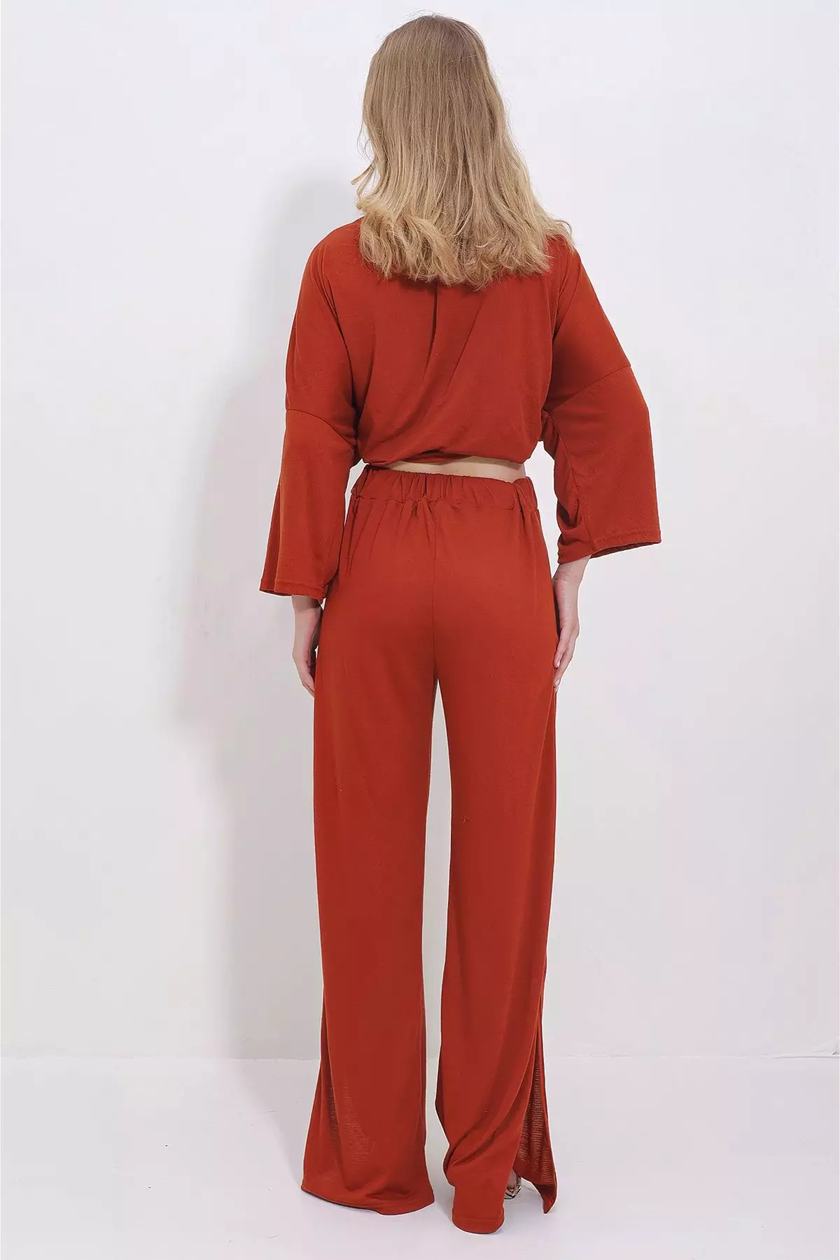 Wrap Top & Wide Leg Pants Set