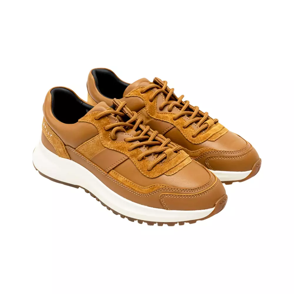 Dennys Outline Leather and Suede Sneakers Desert