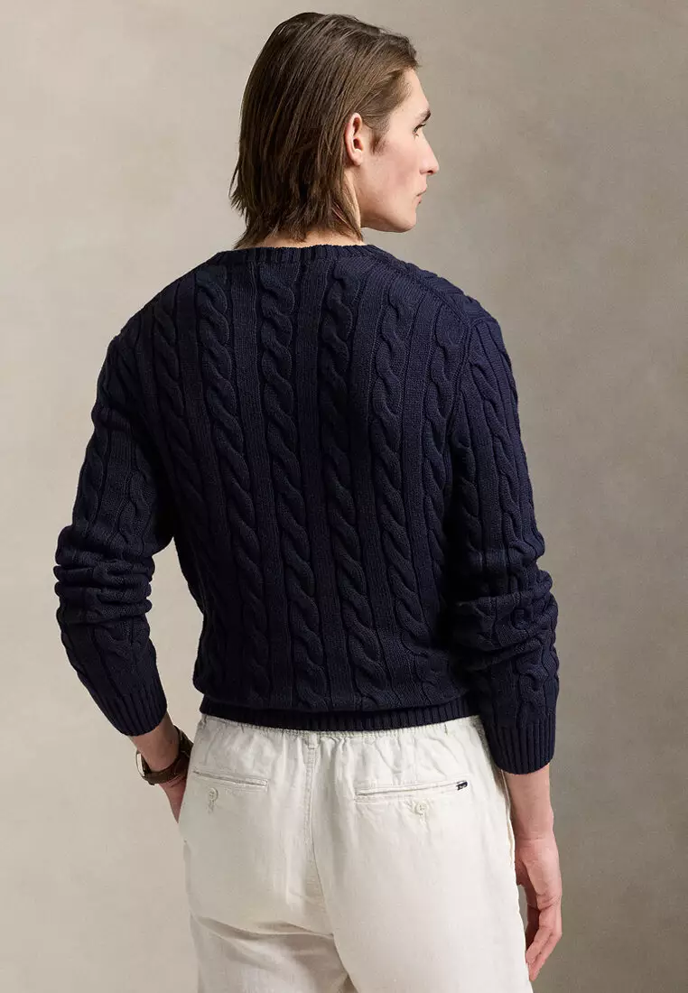 Cable-Knit Cotton Sweater