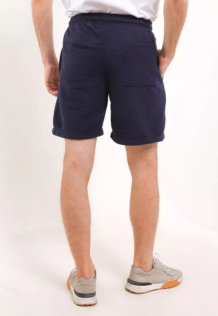 BULFARO Celana Pendek Boardshort Caspian Cotton Fleece - Navy Blue