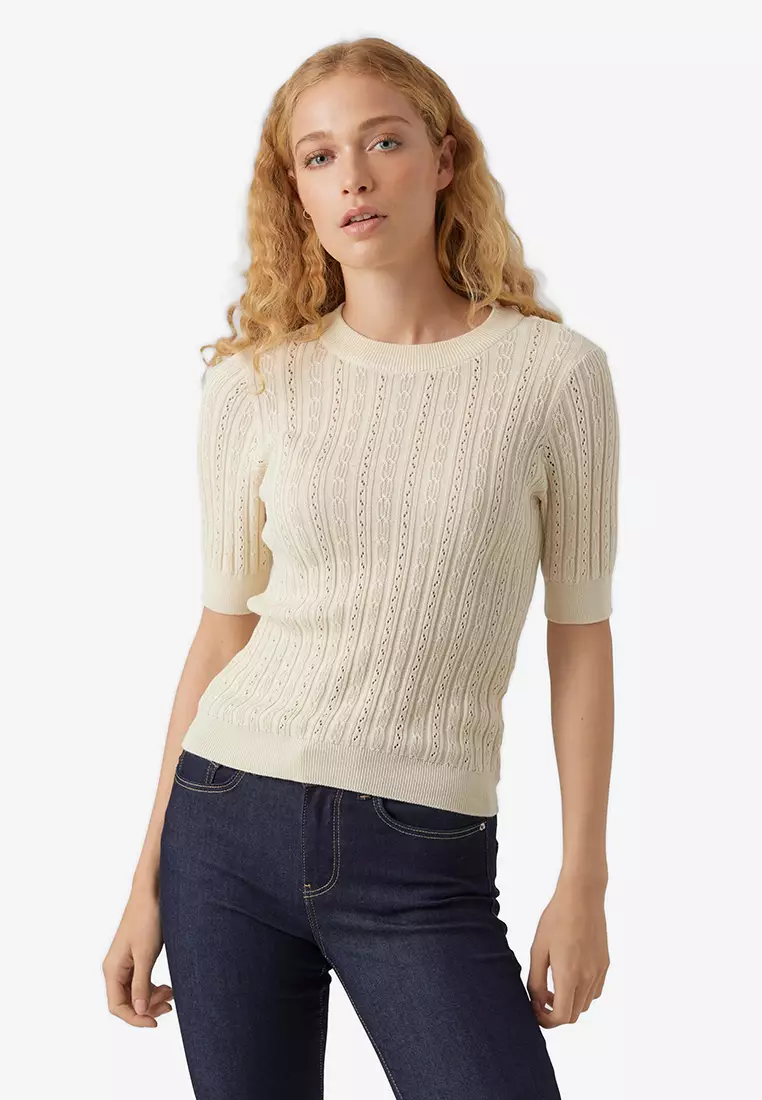 Vero moda color block knitted sweater sale