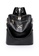 Lara black Women's Capacious Water Repellent Light Weight PU Leather Zipper Backpack Shoulder Bag - Black BFA1FAC2D28F84GS_1