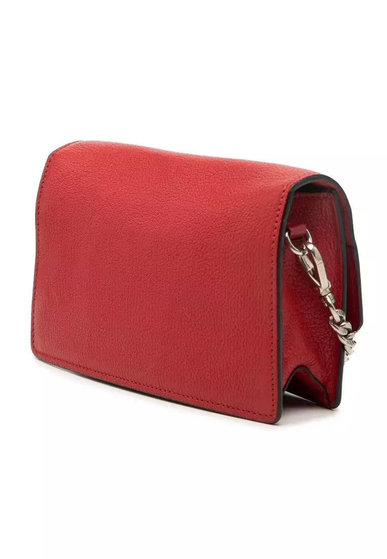Pre-Loved Miu Miu Goatskin Madras Miu Logo Crossbody