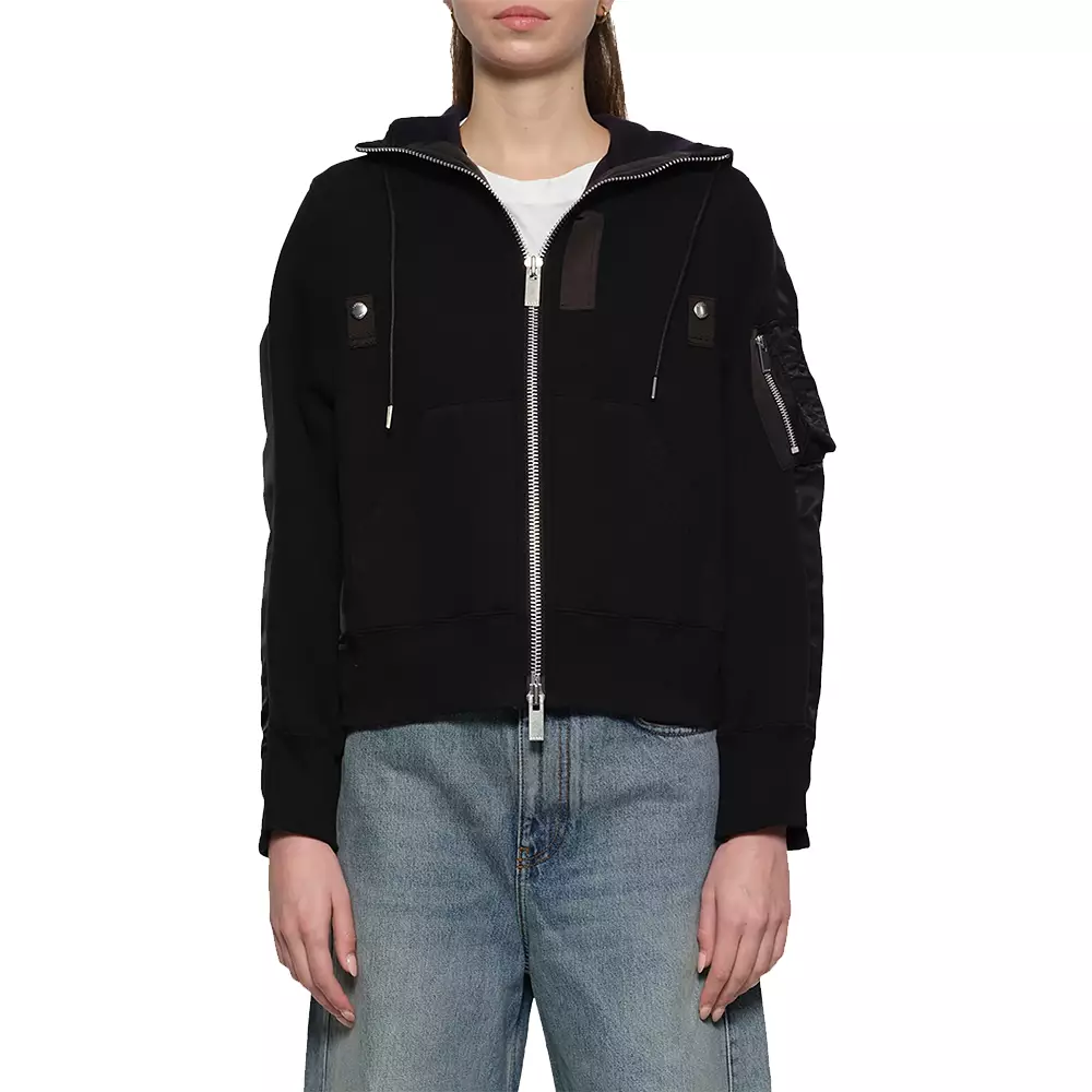 Sponge x Nylon Twill Hoodie Black