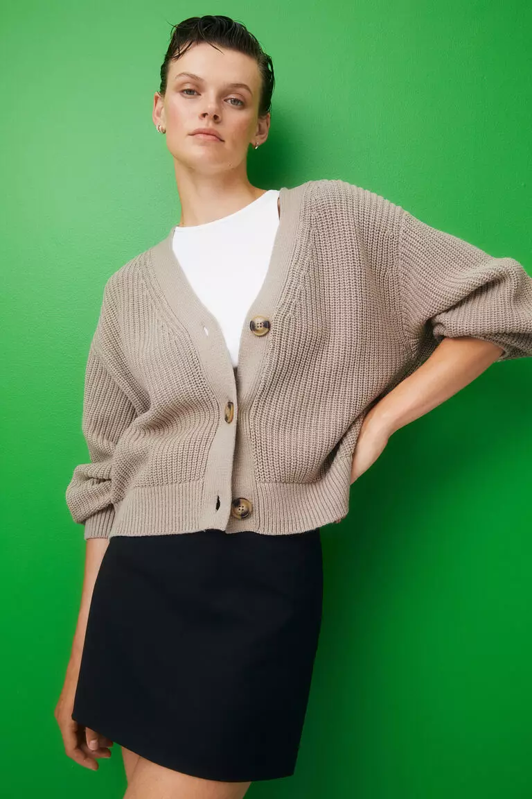 H&m rib knit cardigan clearance