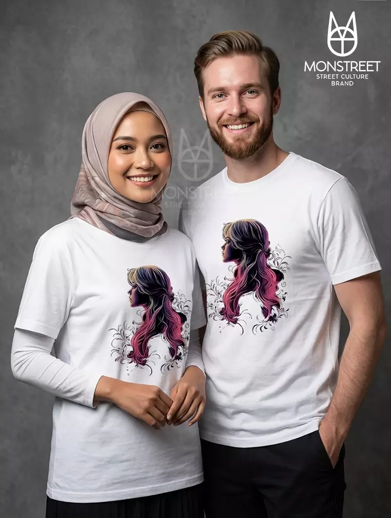 Monstreet Kaos Katun Combed 24S Grafis Reguler Fit Putih Tshirt UTR121 Cotton Combed 24S Graphic Tshirt Regular Fit White Tshirt
