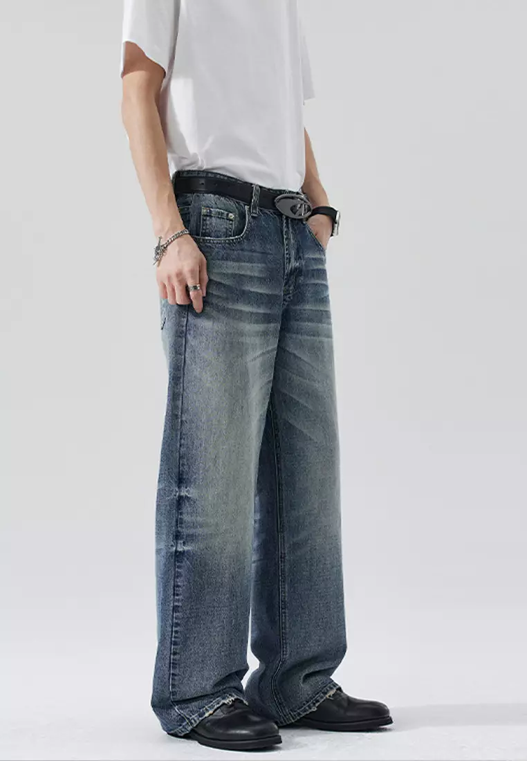 Cat Whisker Wide Leg Jeans LK-K6109
