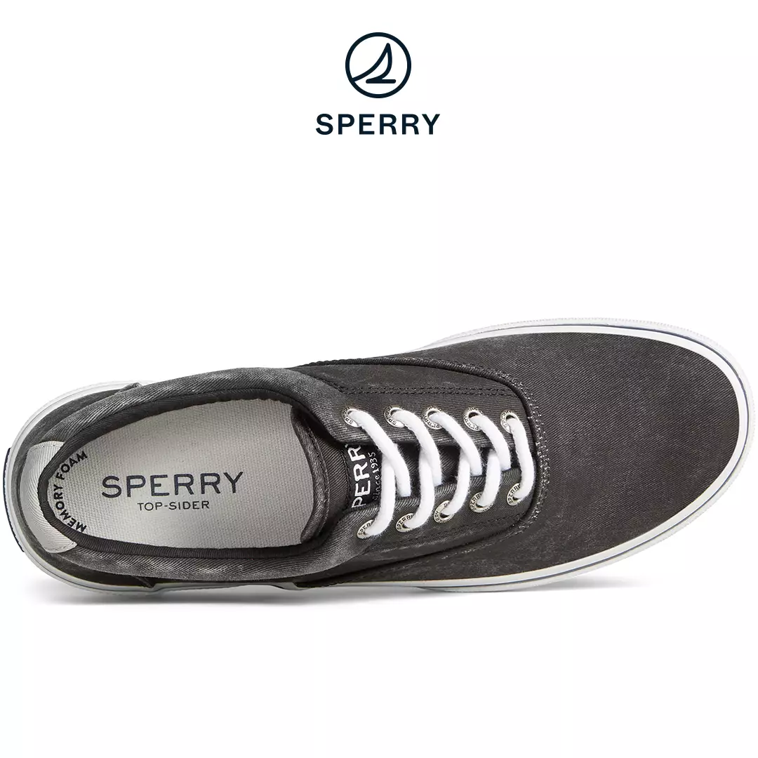 Men's Halyard Saltwashed Sneaker - Black (STS23579)