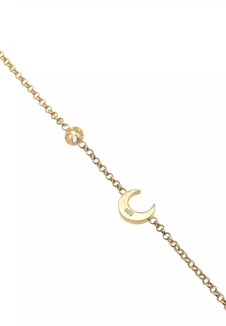 Gelang Perhiasan Perak 925 Wanita Astro Pendant Basic Gold Plated