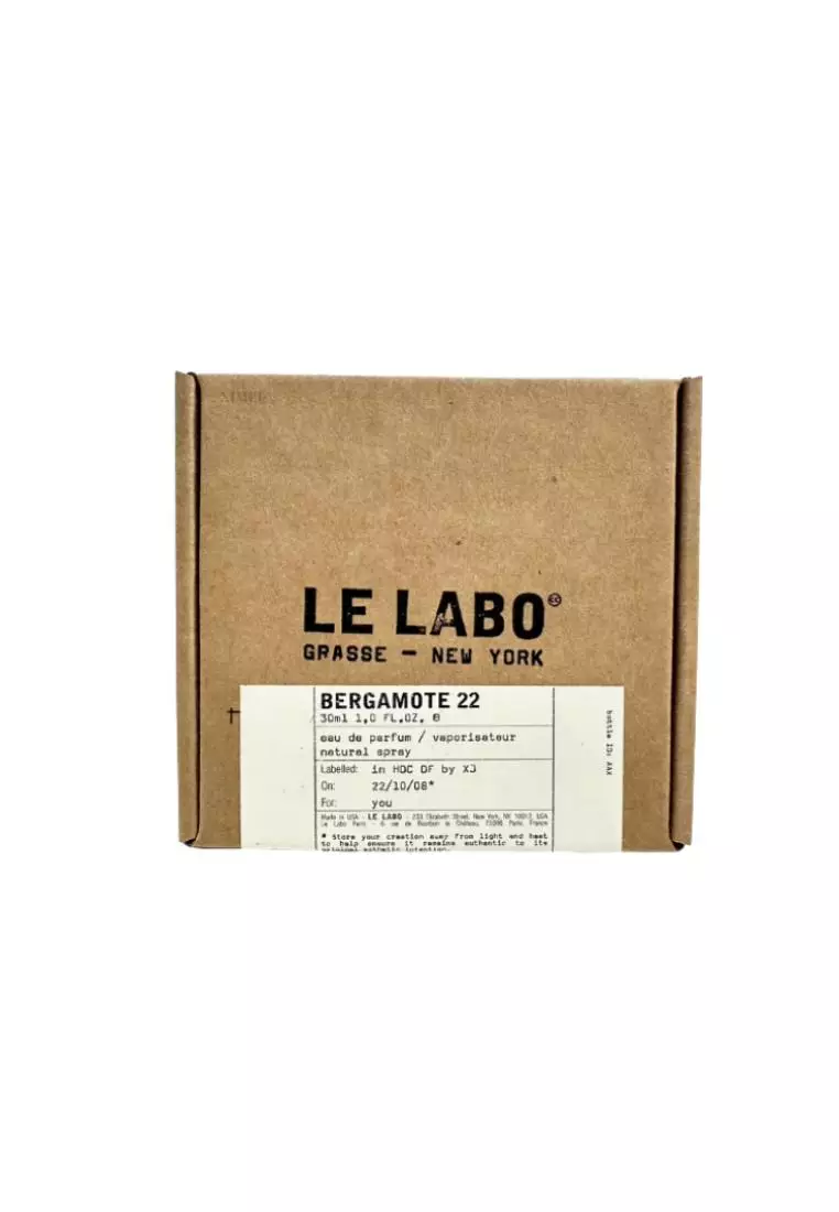 Buy Le Labo LE LABO Bergamote 22 Eau De Parfum 30ml Online ZALORA