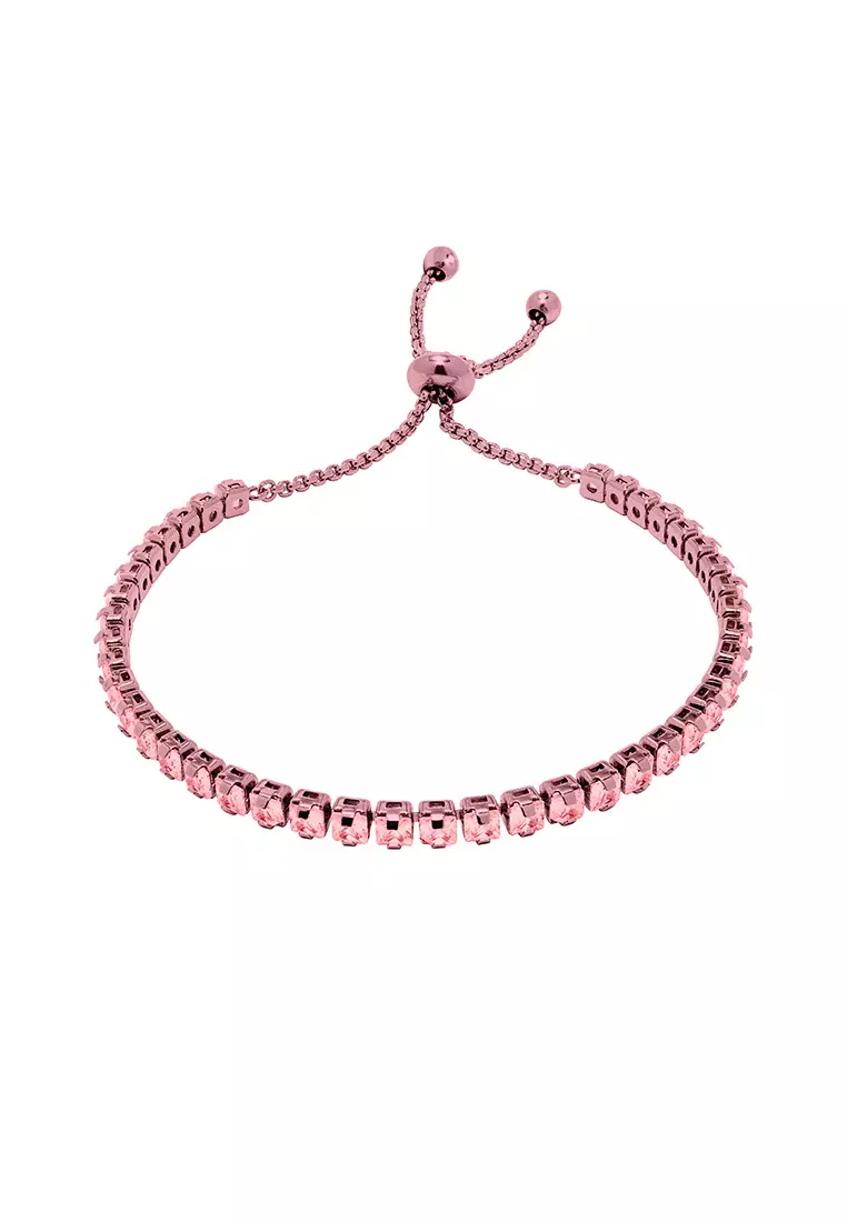 Pink stone hotsell tennis bracelet
