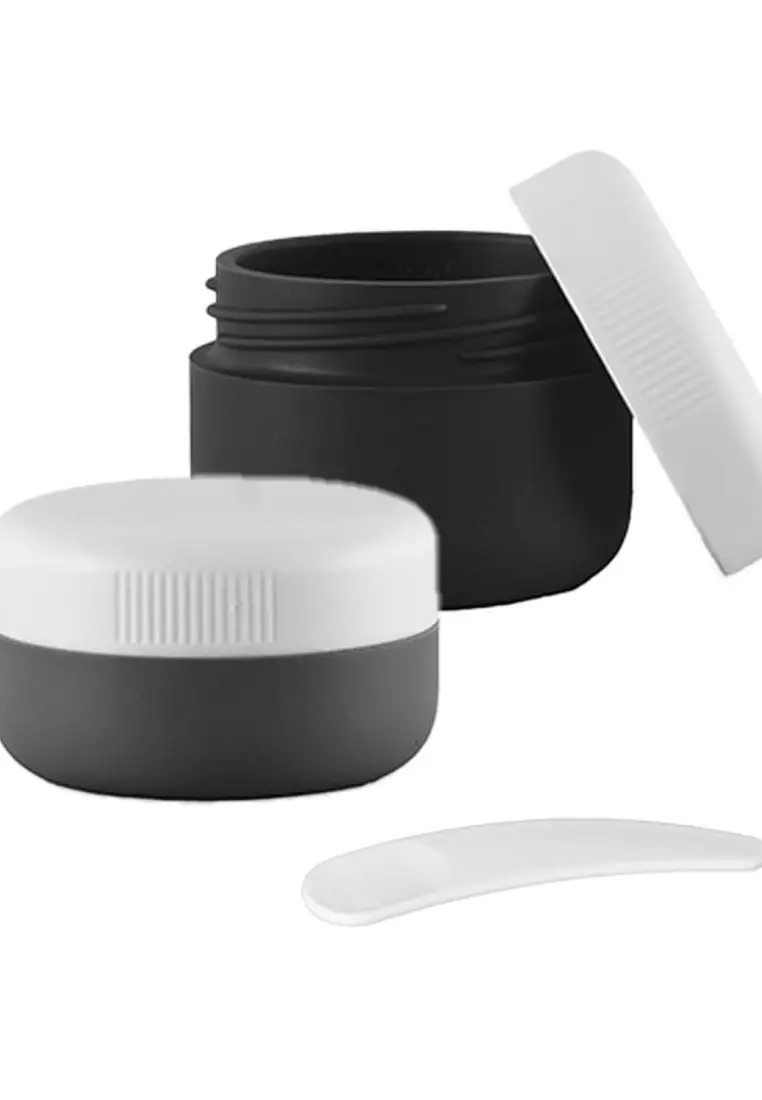 Crossing Silicone Leak Proof TSA Approved Travel Size Cream Jar 30/40 ml (2 Pack)  L.Grey/D.Grey