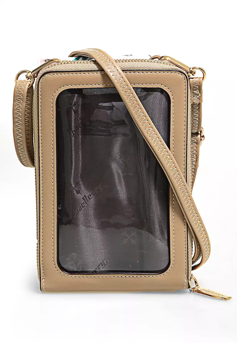 Sling Bag Tas Selempang Wanita Flower Motive Many Pocket Material Leather ORIGINAL