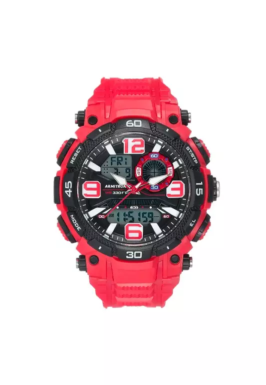Men's Red Resin Strap Analog-Digital Watch AR-20/5270RED