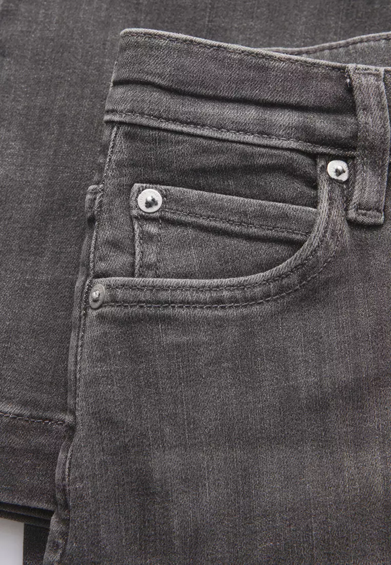 Wide Press-Crease Jeans