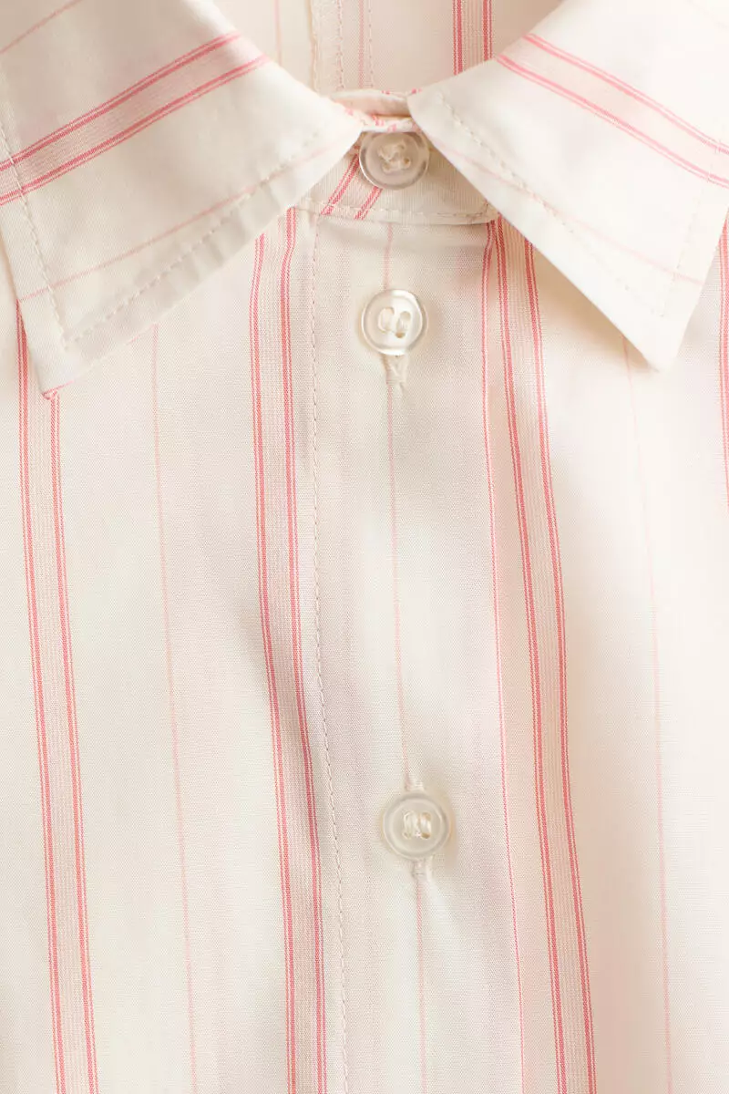 Tie-detail cotton shirt