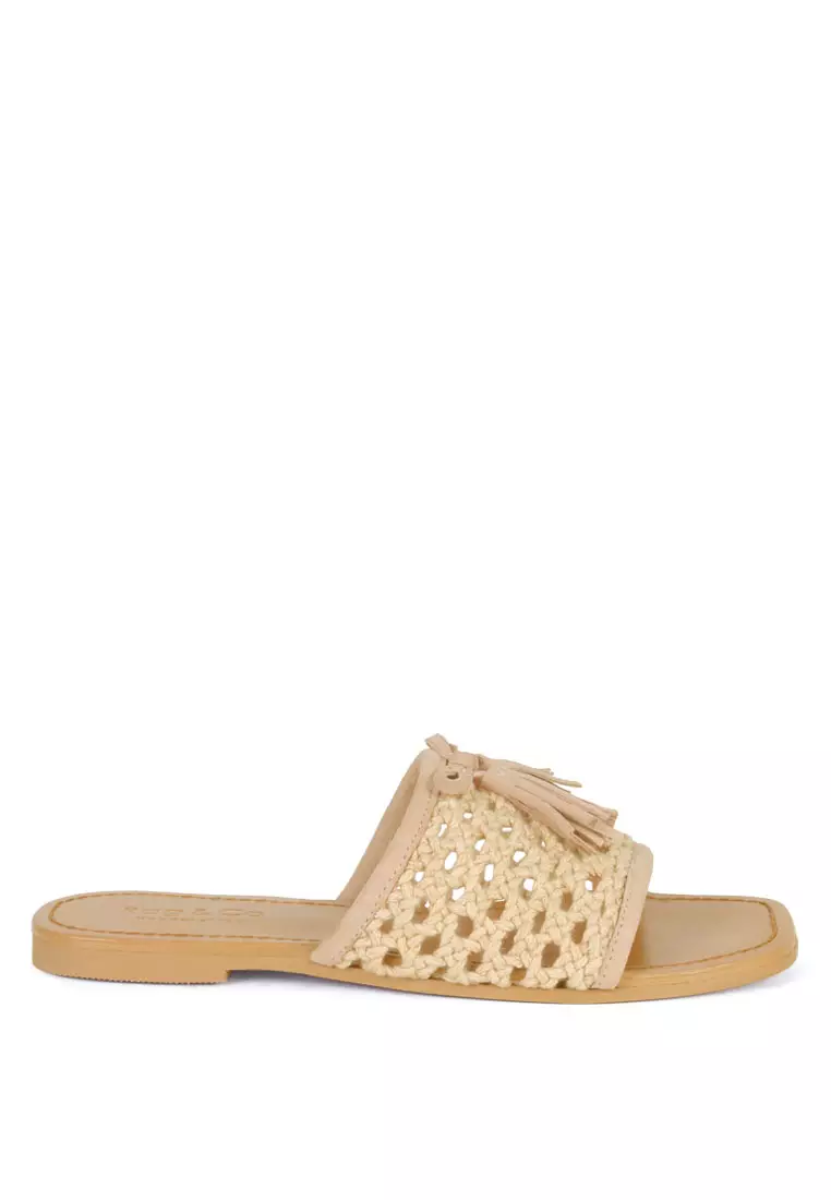 Discount on Rag & Co.  shoes - SKU: Handwoven Natural Cotton Tassel Flats