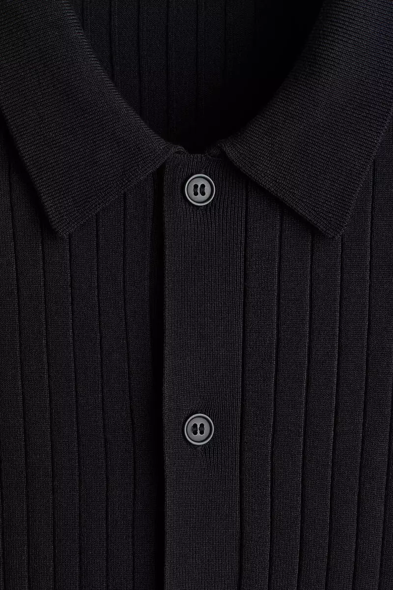 Regular Fit Rib-knit shirt