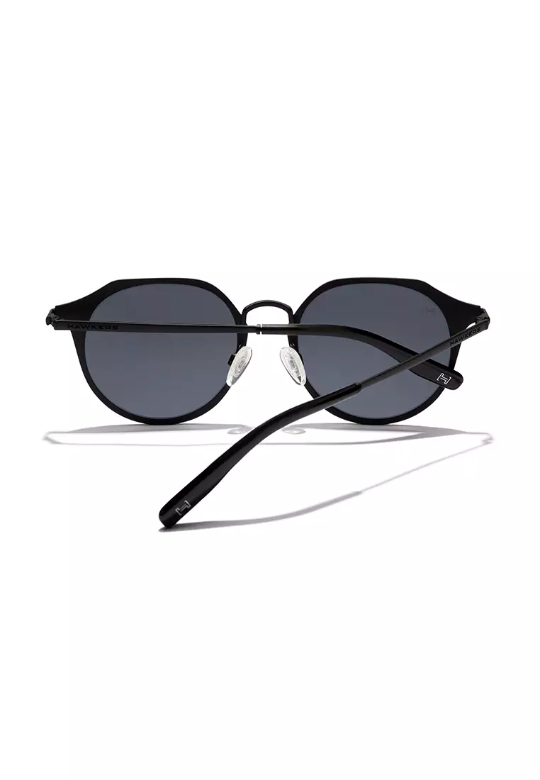 HAWKERS Black Dark Blue Warwick Metal Sunglasses For Men And Women, Unisex. Official Product Designed In Spain