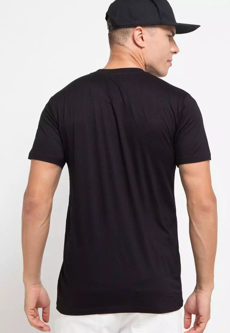 MTC81A Kaos Pria Unisex sdi katakana logo T-shirt Hitam