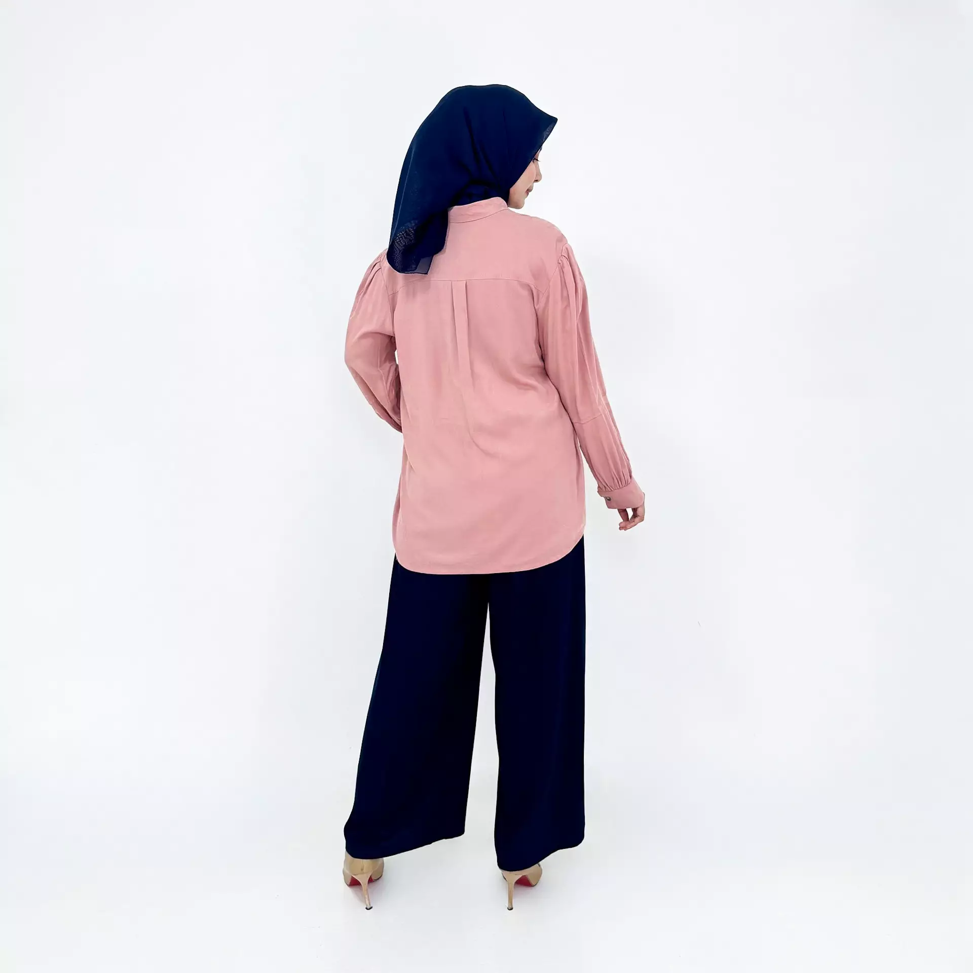 Setelan Kemeja Katun Reza [PINK-NAVY]