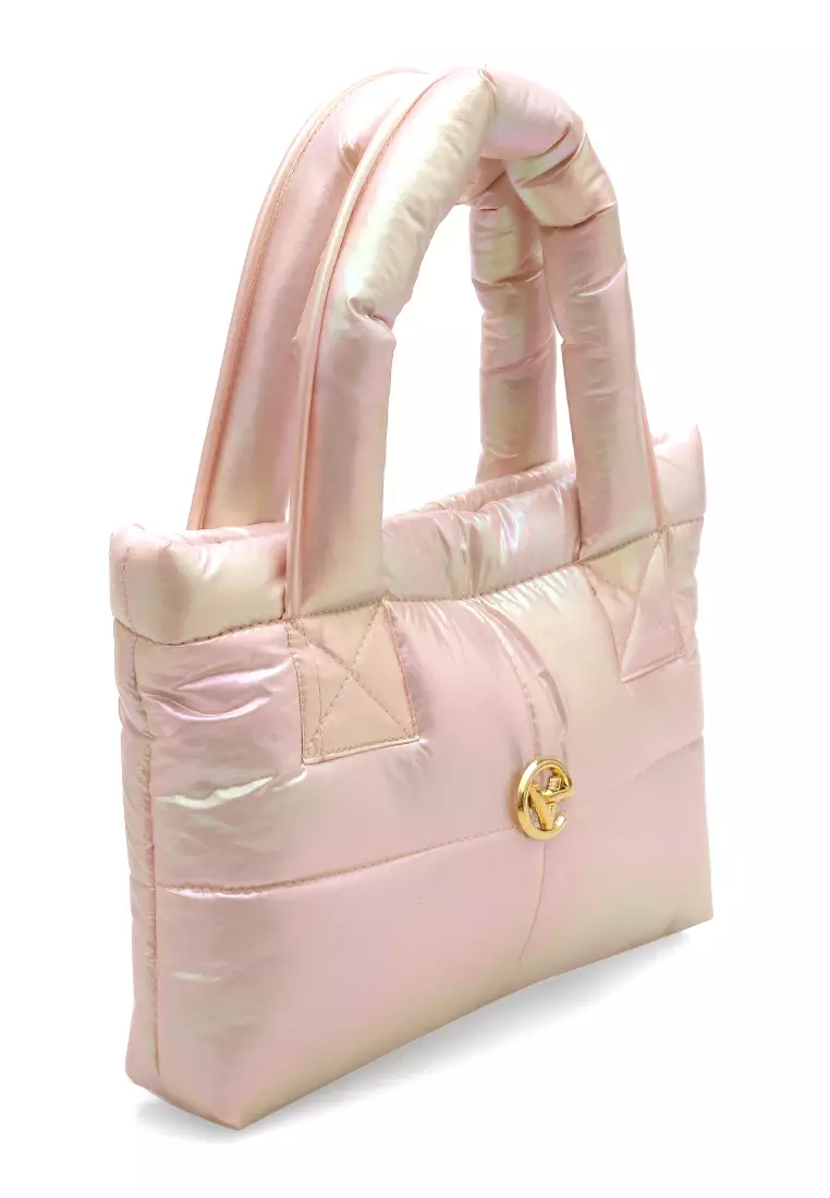 Angelina Pillow Puffy Bag Smooth Texture And High Quality - Holo Pink