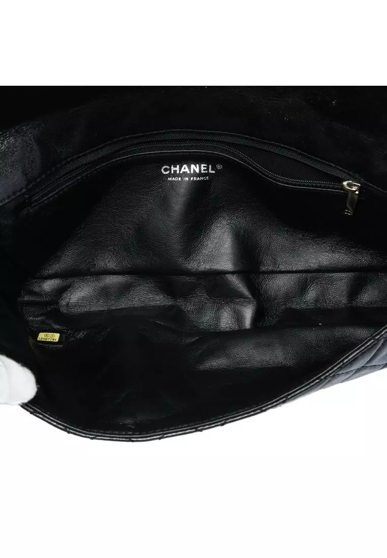 Pre-Loved Chanel Glazed Calfskin Reissue 2.55 Clutch With Chain